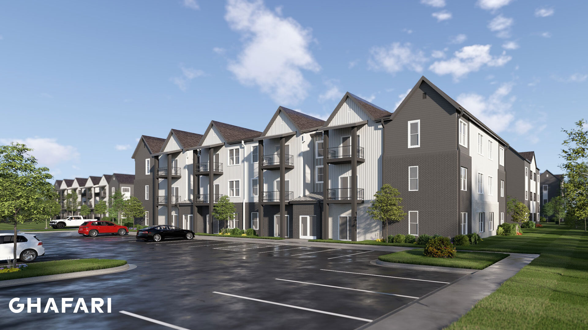Breton 44 Exterior breton 44 apartments property building exterior and parking lot